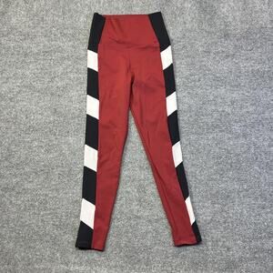 Port De Bras Leggings Womens XS Multicolor Colorblock Side Stripe Yoga Gym